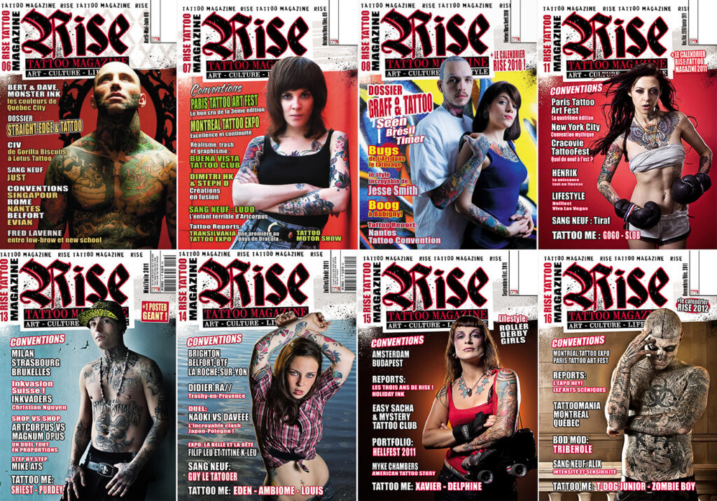 Covers Rise Tattoo Magazine - 2009-2011