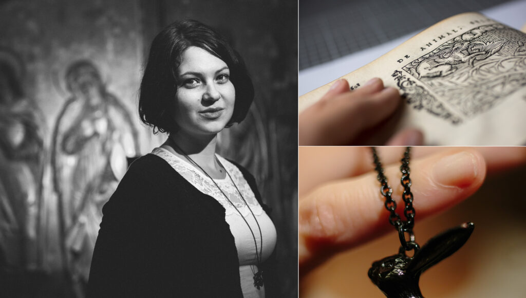Quinze triptyques portraits des agent·es de la Bibliothèque Humaniste, croisant un détail personnel et un détail du lieu. 2014.